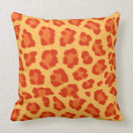 Orange & gultLeopardtryck Kudde