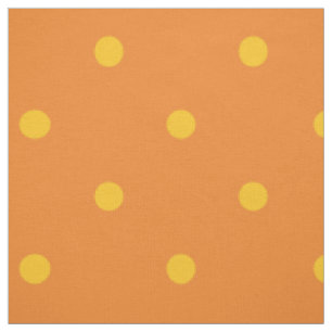 Orange- & gultpolka dots tyg