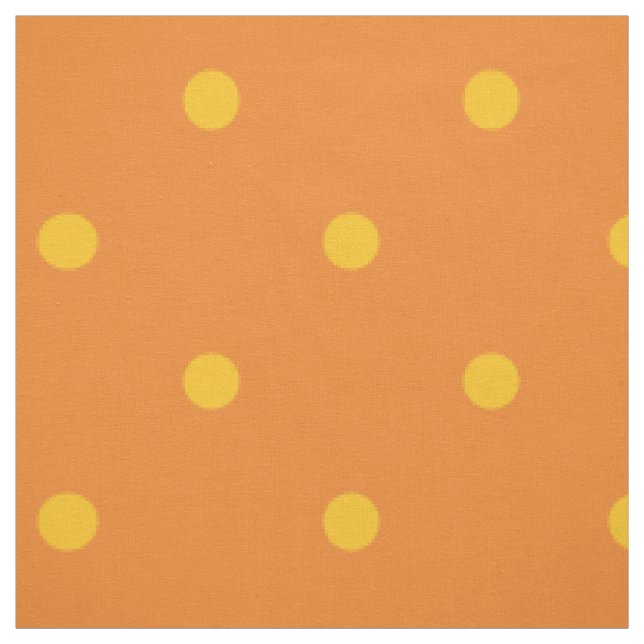 Orange- & gultpolka dots tyg (Provkarta)