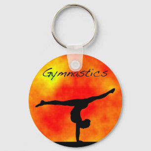 Orange gymnastik Keychain Nyckelring