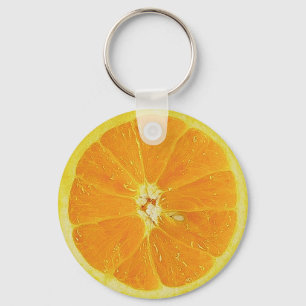 ORANGE-HALF KEYCHAIN NYCKELRING