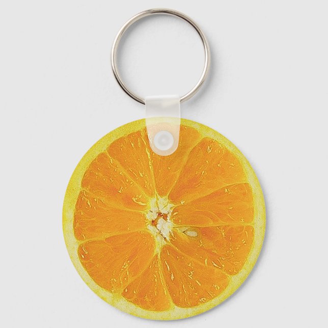 ORANGE-HALF KEYCHAIN NYCKELRING (Framsida)