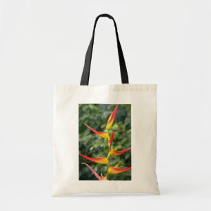 Orange Haliconia latispathiablommor Tygkasse