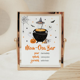 Orange Halloween Baby brinner Mamma Osa Pub Poster