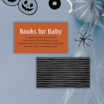Orange Halloween Baby Shower Bokar för Baby