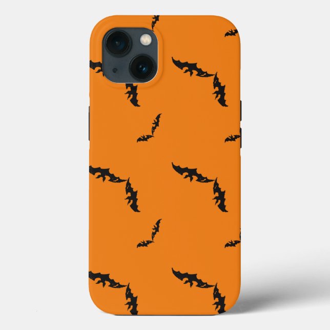 Orange Halloween/fladdermus Fodral-Mate iphone cas (Baksida)