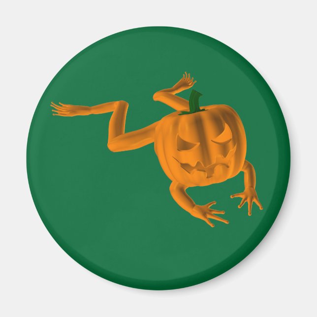 Orange Halloween Frog Magnet (Framsidan)