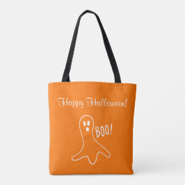 Orange Halloween Ghost Pumpkin 4Sophie (Namn) Tygkasse
