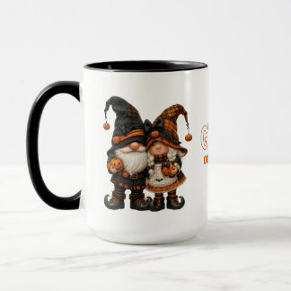 Orange Halloween Gnome Par Gammel Plaid Gnomes Mugg