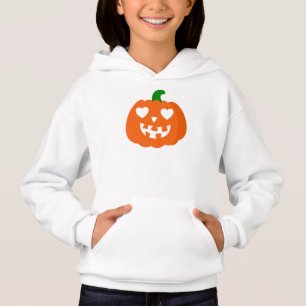 orange halloween hjärta pumpa jack-o-lantern t shirt