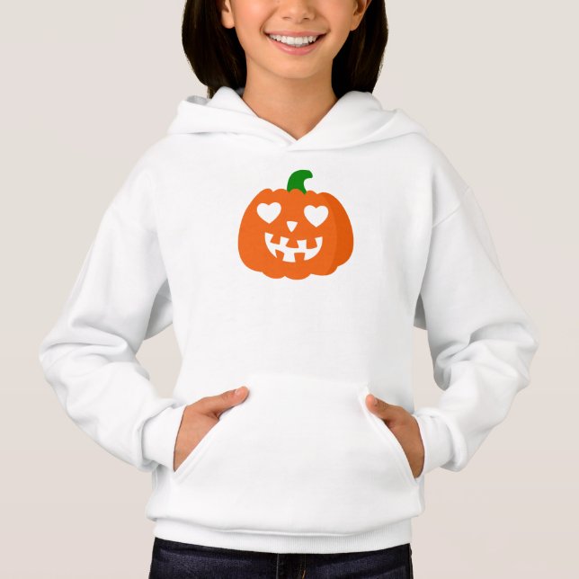 orange halloween hjärta pumpa jack-o-lantern t shirt (Framsida)