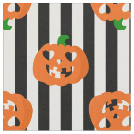 orange halloween hjärta pumpa randig tyg