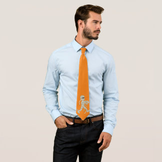 Orange Halloween Mummy necktie - manar TIE HARD Slips