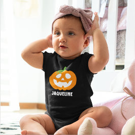 Orange Halloween Pumpkin with Name T Shirt