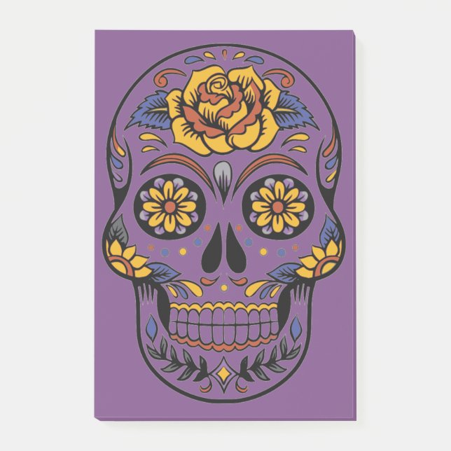 Orange Halloween Skull Post-it Block (Framsida)