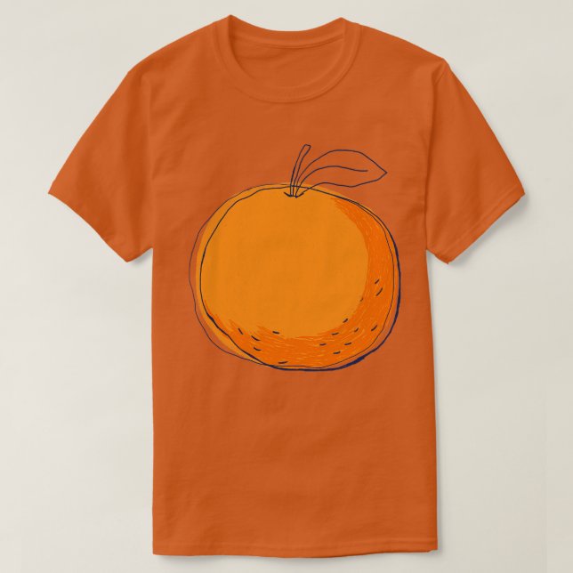Orange Hand plockade T Shirt (Design framsida)