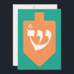 Orange Hanukkah Dreidel w. Hebrew Brev Shin<br><div class="desc">Orange med Hebreiska brev shin för firandet av den judiska helgdag Hanukkah. Under Chanukahs helgdag spelar barn (och ofta vuxnor) traditionellt ett säkert- spel med en dreidel (eller sevivon i modern Hebrew). På de fyra väggarna finns Hebrew brev Nun, Gimmel, Hej och Shin, som står för frasen Nes Gadol Haya...</div>