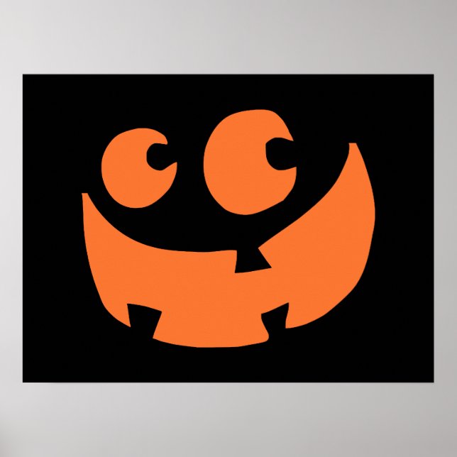 Orange Happy halloween Pumpkin Poster (Framsidan)