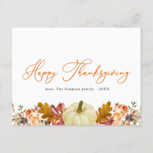 orange happy thanksgiving hälsning helg vykort