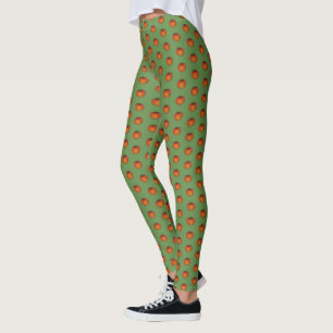 Orange Harvest Pumpkin Halloween Thanksgiving Fall Leggings