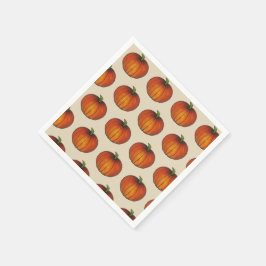 Orange Harvest Pumpkin Halloween Thanksgiving Fall Pappersservett