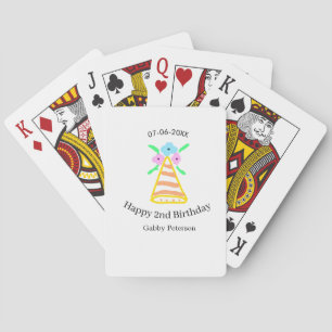 Orange hat 2:a födelsedag - blommigt ljus b casinokort