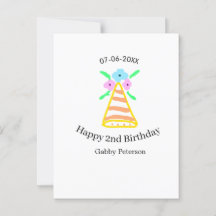 Orange hat 2:a födelsedag - blommigt ljus b