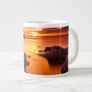 Orange havslandskap, solnedgång, Kalifornien Jumbo Mugg