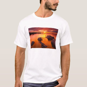 Orange havslandskap, solnedgång, Kalifornien T-shirt