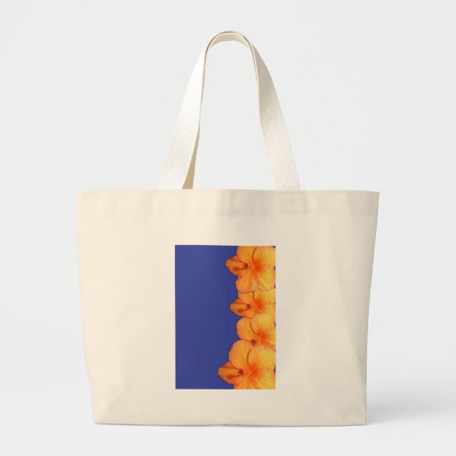 Orange Hawaii Hibiscus Flowers Jumbo Tygkasse (Framsidan)