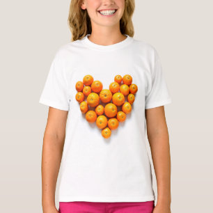Orange Heart T Shirt