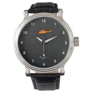 Orange helikopter armbandsur