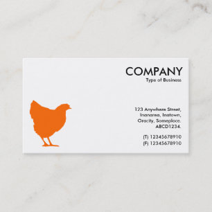 Orange Hen-symbol - Vit (Eggshell) Visitkort