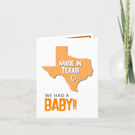 Orange Herringbone Made in Texas Photo Baby Meddelande