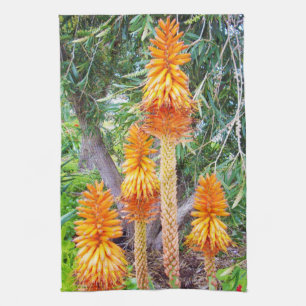 Orange Hett Poker Flowers Kökshandduk