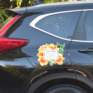 Orange Hibiscus Affärskort Vinyl Car Sticker Klistermärken