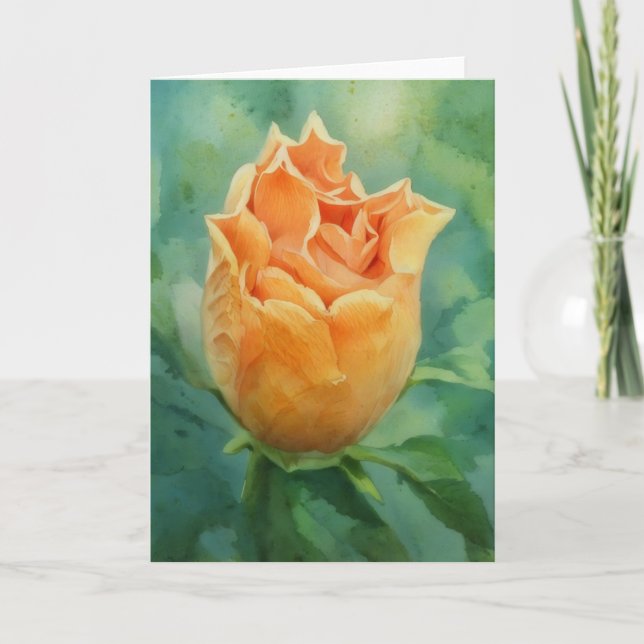 Orange Hibiscus-anteckningskort för tropisk blombi Kort (Framsida)