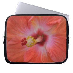 Orange Hibiscus Bärbar förpackning Laptop Sleeve