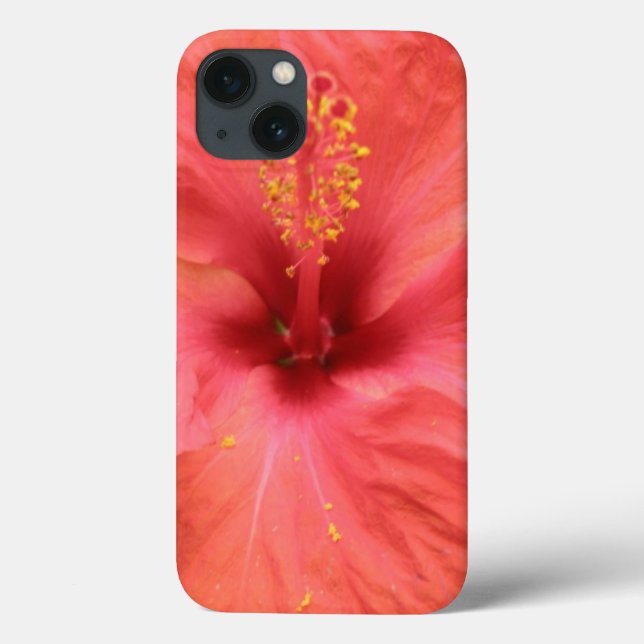 Orange Hibiscus Flower Macro iPad Case (Baksida)