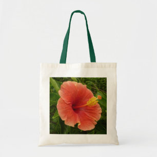 Orange Hibiscus Flower Tropical Blommigt Tygkasse