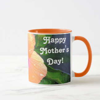 Orange Hibiscus Happy Mother's Day Mugg