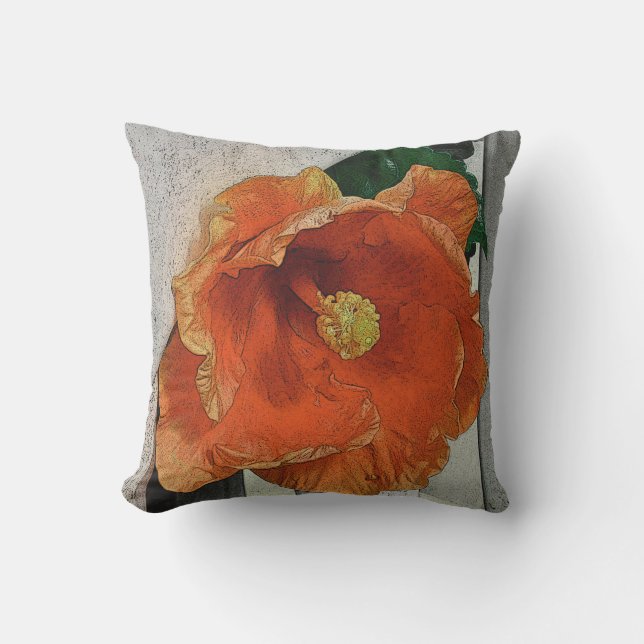 ORANGE HIBISCUS KUDDE (Framsida)