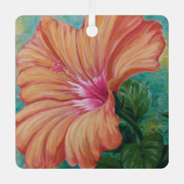 Orange Hibiscus Ornament