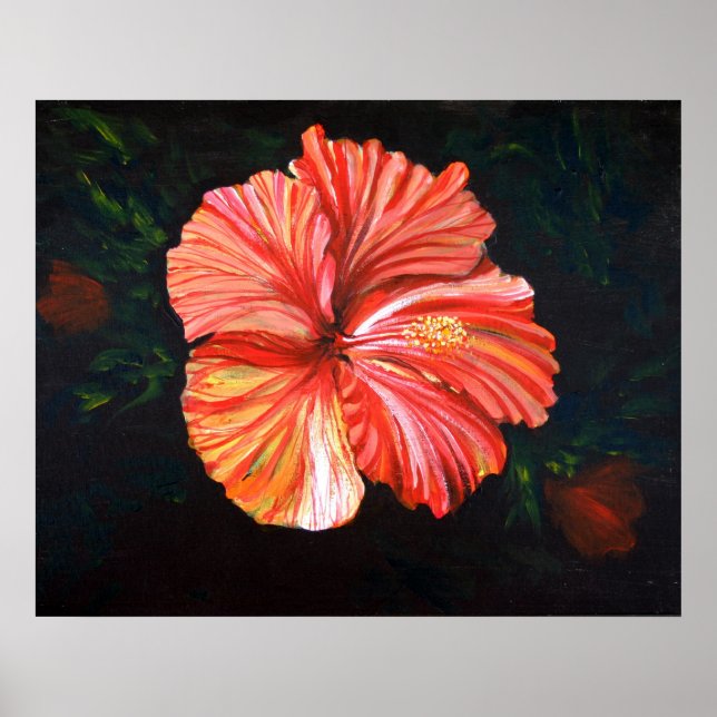 Orange Hibiscus Poster (Framsidan)
