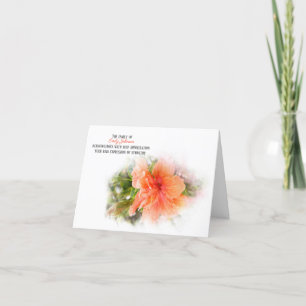 Orange Hibiscus Sympati Tack Kort