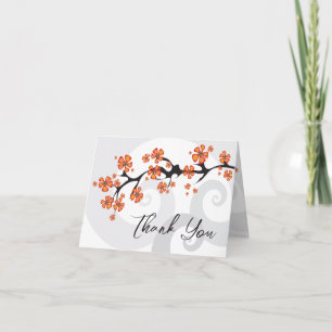 Orange Hibiskus Fusion Grå Virvel Tropisk Bröllop Inbjudan
