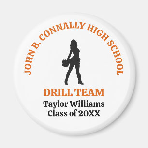 Orange High School Danslag Dancer Personlig Magnet