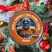 Orange High School Football Player Photo jul