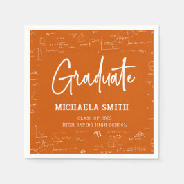 Orange High School Math Graduate Party Pappersservett