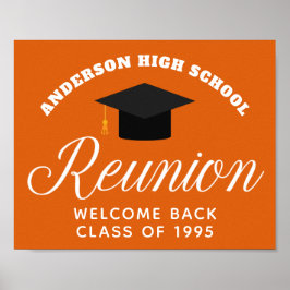 Orange High School Reunion Anpassningsbar Alumni V Poster